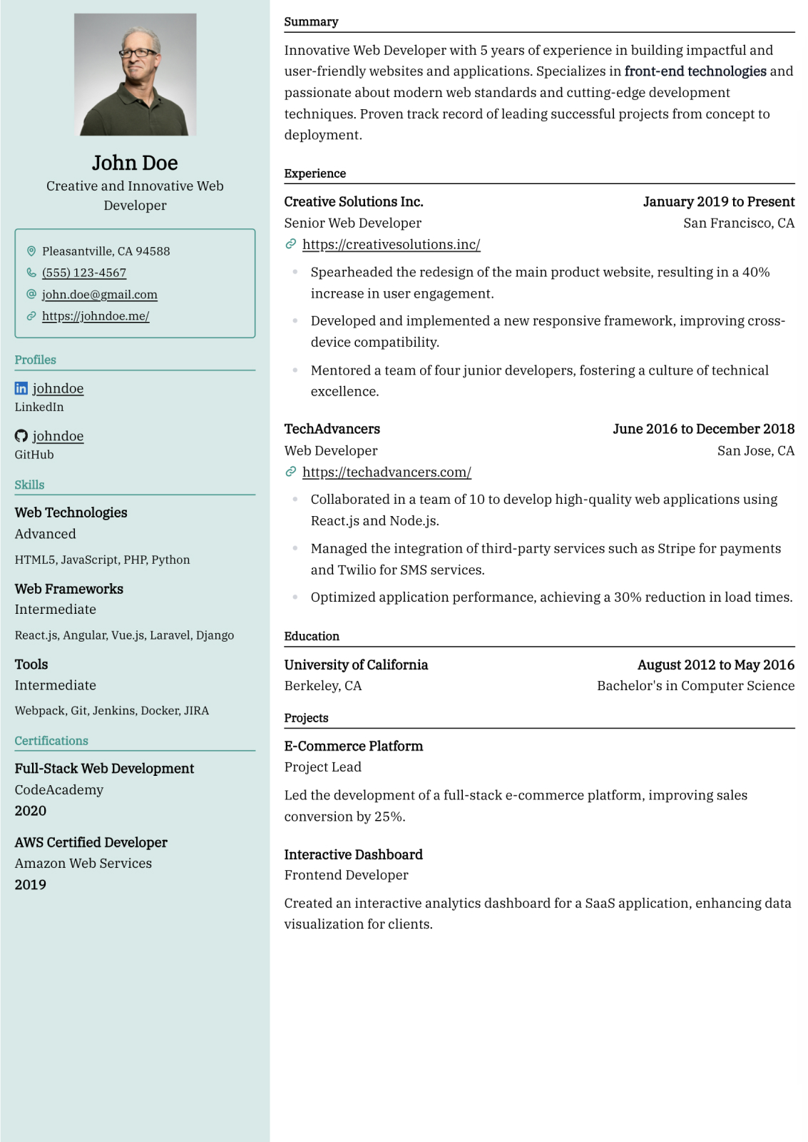 resume template - glalie