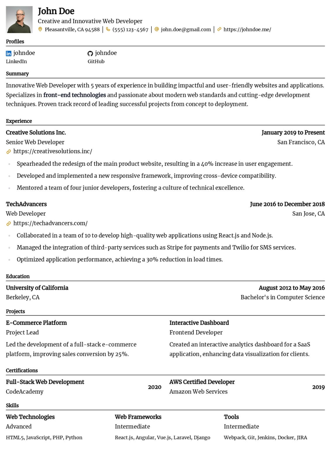 resume template - rhyhorn